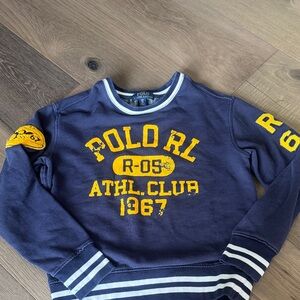 Ralph Lauren Navy Sweatshirt with Yellow Patch